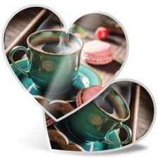 2 x Heart Stickers 7.5 cm -