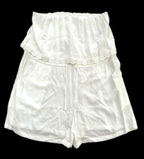 White Strapless Playsuit