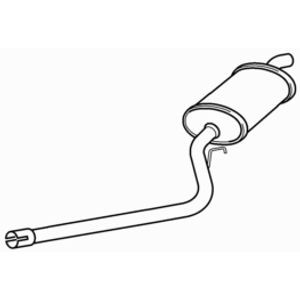 Quality rear exhaust silencer - rear,