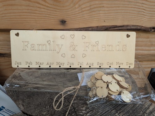 Wooden wall hanging calendar - wooden,