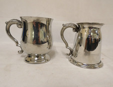 Pewter mugs, made in Sheffield (12cm) x 2 (Hol)