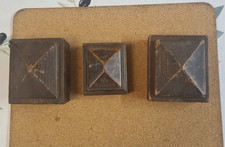 Set of Three Victorian Oak Furniture Mounts .