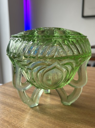 Vintage green glass - green, bowl