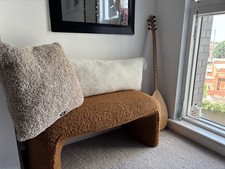 Faux Fur Ottoman And Pillows