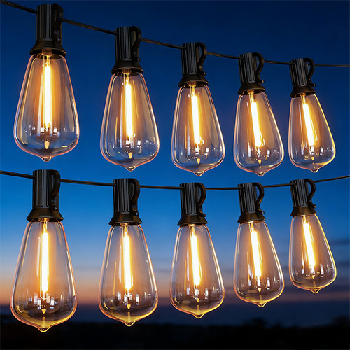 Outdoor string lights mains - string,