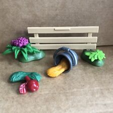 Playmobil Small Fence Bucket Animal Feed Grass Hay Apple, Farm Country Spares 11