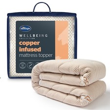 Silentnight Wellbeing Copper Mattress Topper Infused Wellness Bed Support