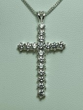 Silver Crucifix CZ Pendant