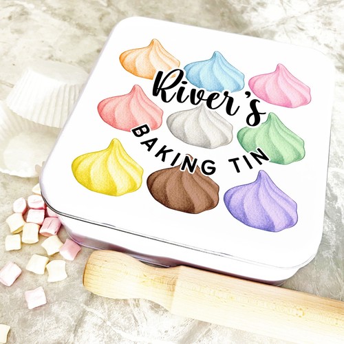 Square colourful meringues - square,