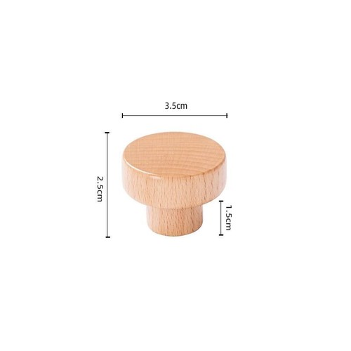 Wooden cabinet knob round - cabinet,