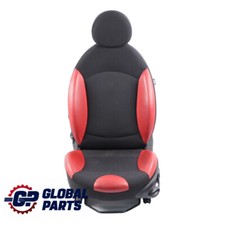 Mini R55 R56 Front Seat Left N/S Sport Seat Cloth Fabric Red Leather Heated