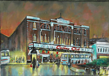 Northern Soul; "Outside the Casino Club I" an original oil painting. 27 x 19 cm