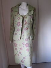 Designer Michel Ambers Mother of the Bride Dress with Jacket Size 10 Green/pink