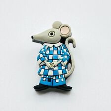 Vintage Bagpuss Charlie Mouse Rubber Pin Badge Lapel Cute Character 2005