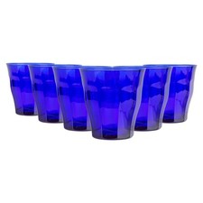 6x Duralex Sapphire 250ml Picardie Glass Tumblers Water Whiskey Drinking Cup Set