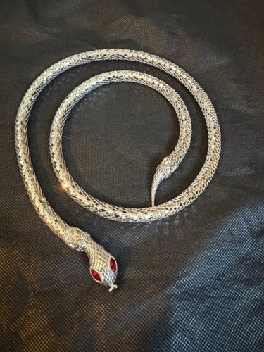 Vintage silver tone - vintage, snake