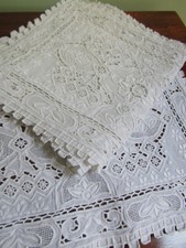 4 Vintage White Placemats /