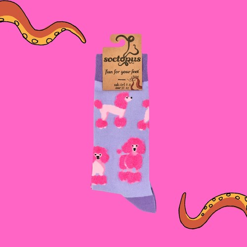 Socktopus fluffy poodle - poodle, socks