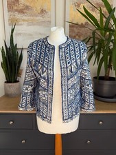 Zara Blue & White Embroidered