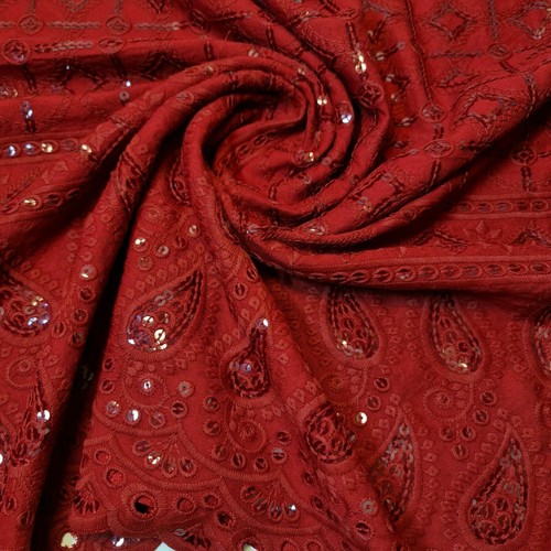 Viscose fabric broderie - fabric,