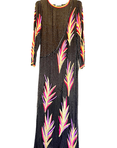 Vtg couture gown - gown, silk
