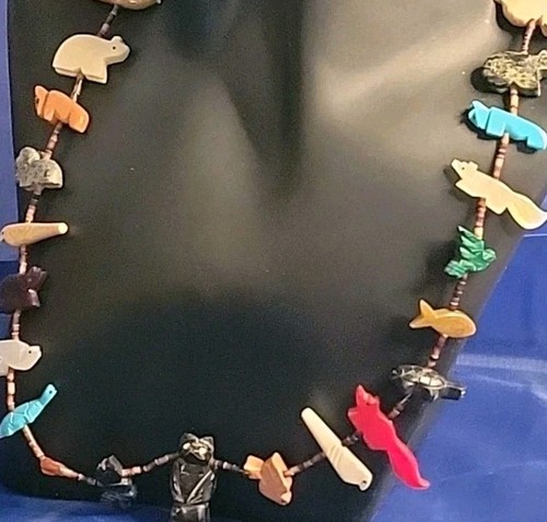 Zuni fetish heishi multi - zuni,