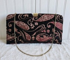 Vintage Red Gold Paisley