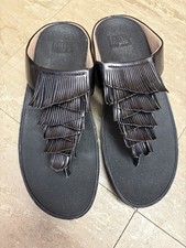 Fitflop UK 8 Black Metallic