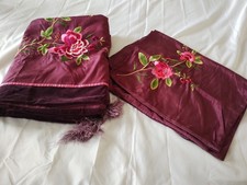 Vintage Satin Look Embroidered