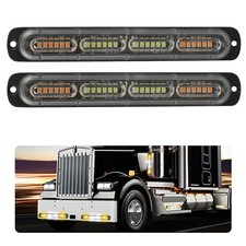 2X White Car LED Strobe Light