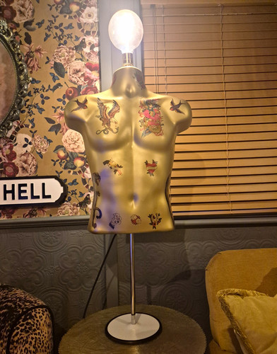 Gold male mannequin - gold,
