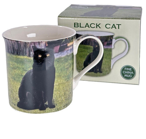 Black cat mug leonardo fine - mug,