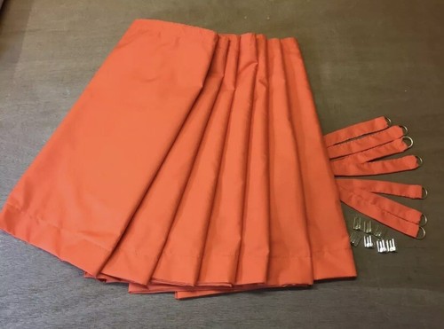 Camper van curtains orange - camper,