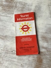 1973 London Underground Tube Train Bus Map Transport Garbutt Tourist information