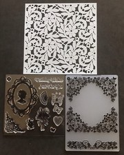 Flower frame cameo silhouette