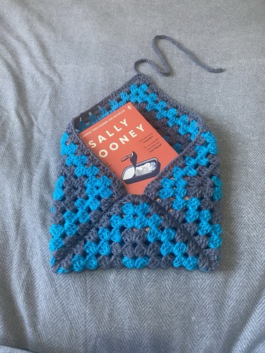 Crocheted blue and grey - crocheted,