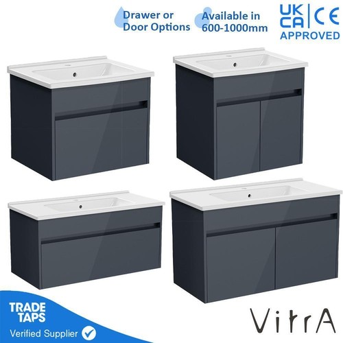 Vitra grey gloss vanity unit - grey,