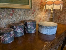 Set of 4 Vintage Style Florist Flower Hat Boxes Vintage Small Medium Large Decor