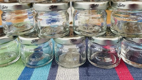 Empty glass mini - glass, jam