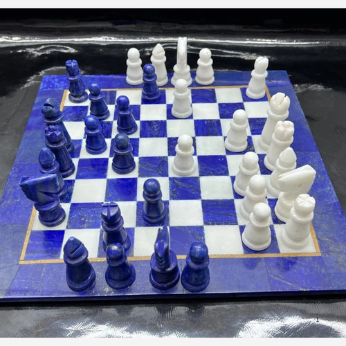Handmade lapis lazuli chess - lapis,