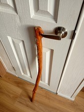 Vintage Walking Stick With Badges  34 Inches  Decrotive Good Condition