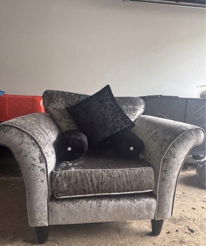 Dfs crushed velvet - dfs, silver