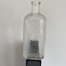 Vintage Boots The Chemists Clear Glass Medicine Cure Bottle Victorian Apothecary