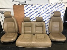 SAAB 9-3 93 Convertible Cream / Beige Tan Leather Seats Front & Rear 1998-2003