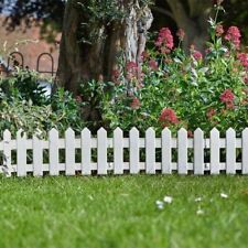 Picket Fence Garden Edging White Panels Flower Bed Border Outdoor Decor 1.6m