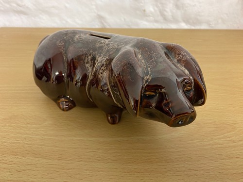 Brown slipware glazed ceramic - brown,