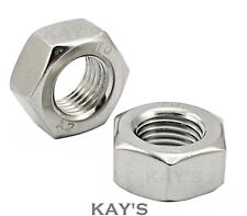 STAINLESS STEEL NUTS HEXAGON FULL NUT TO FIT M1.6-M36 METRIC BOLTS AND SCREWS A2