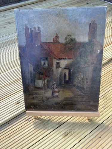 Antique original oil painting - oil,