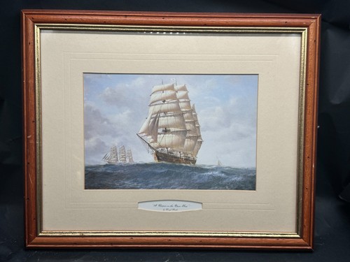 Framed maritime print - framed,
