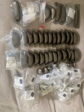 Kitchen knobs (18) and cup handles (25) + spare samples - pewter/iron coloured